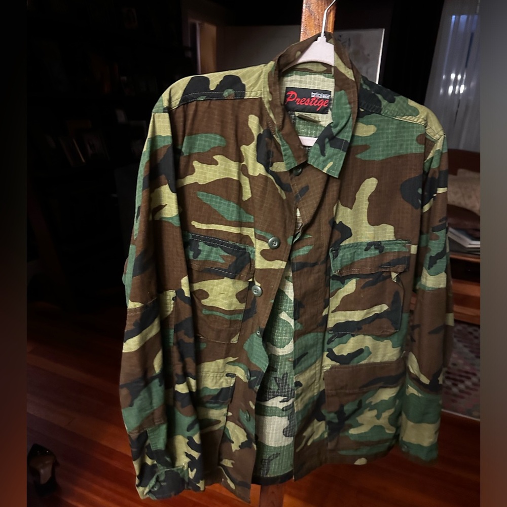 Prestige Tactical Wear camouflage army jacket/shirt sz M
